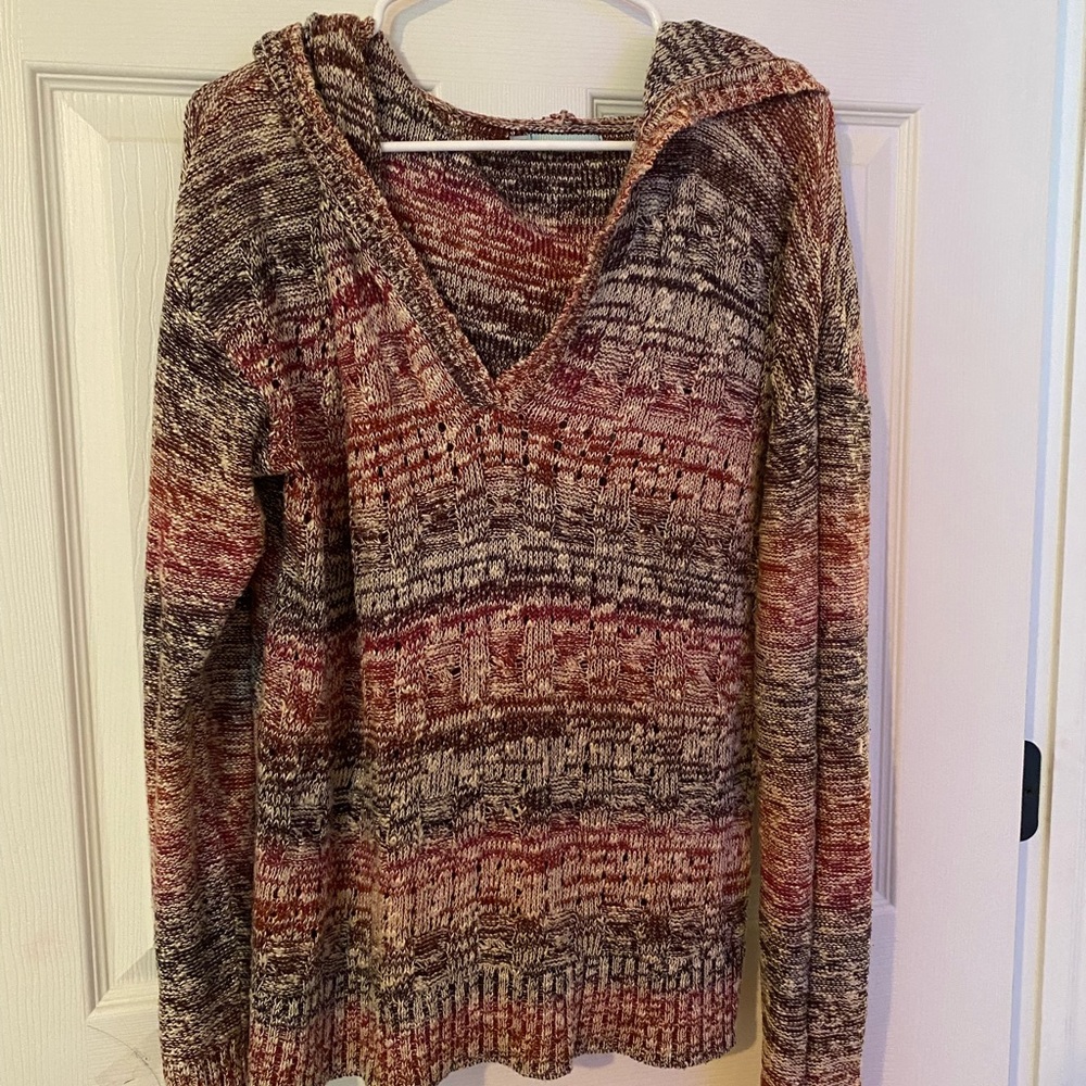 Maurices- Hooded V-Neck Sweater